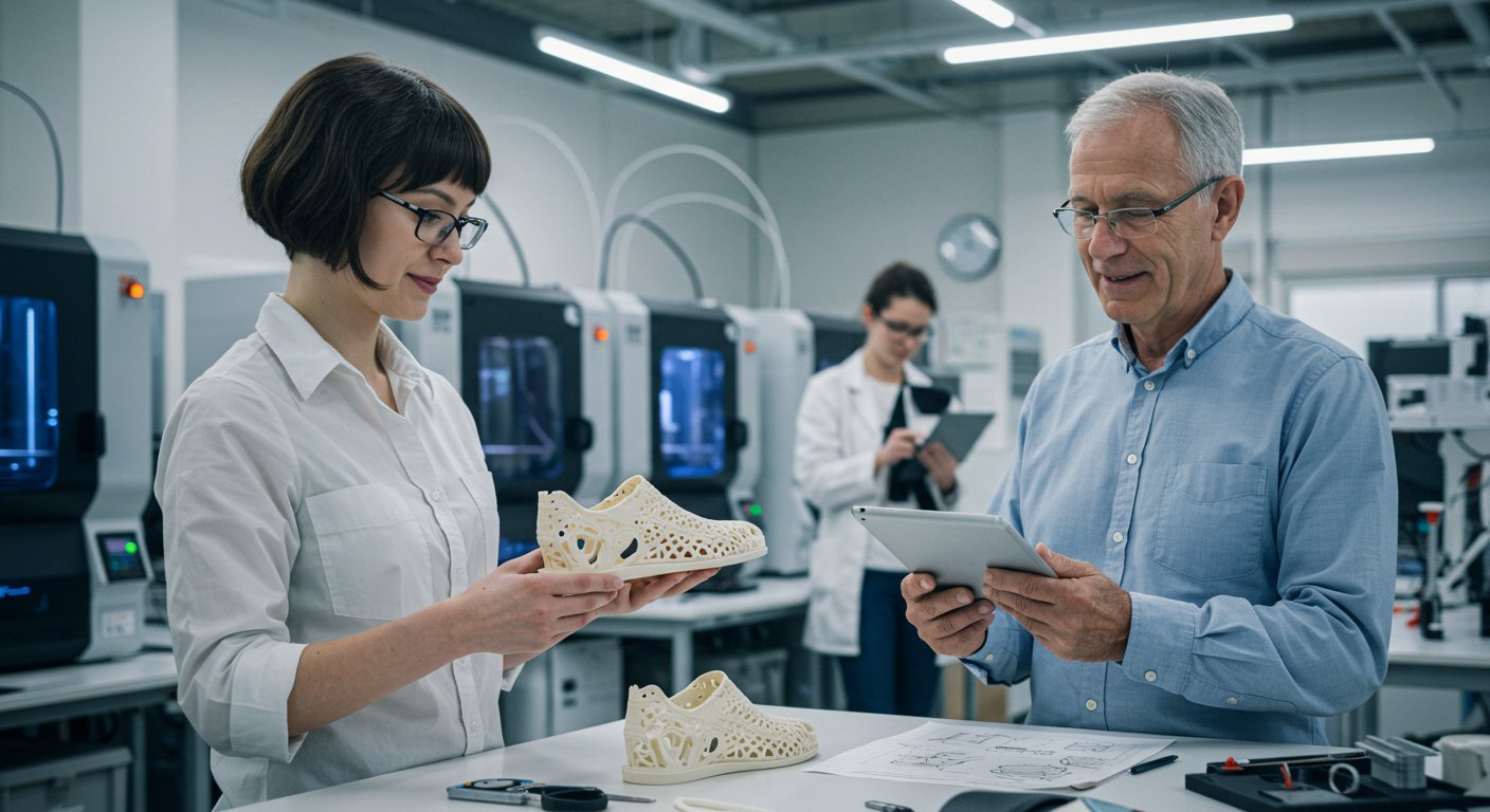 (реалистичная фотография) (Не используй текст и буквы на изображении) : 3d печать, Будущее персонализированных товаров