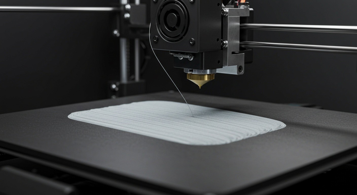 (реалистичная фотография) (Не используй текст и буквы на изображении) : 3d печать, Как добиться ровного первого слоя