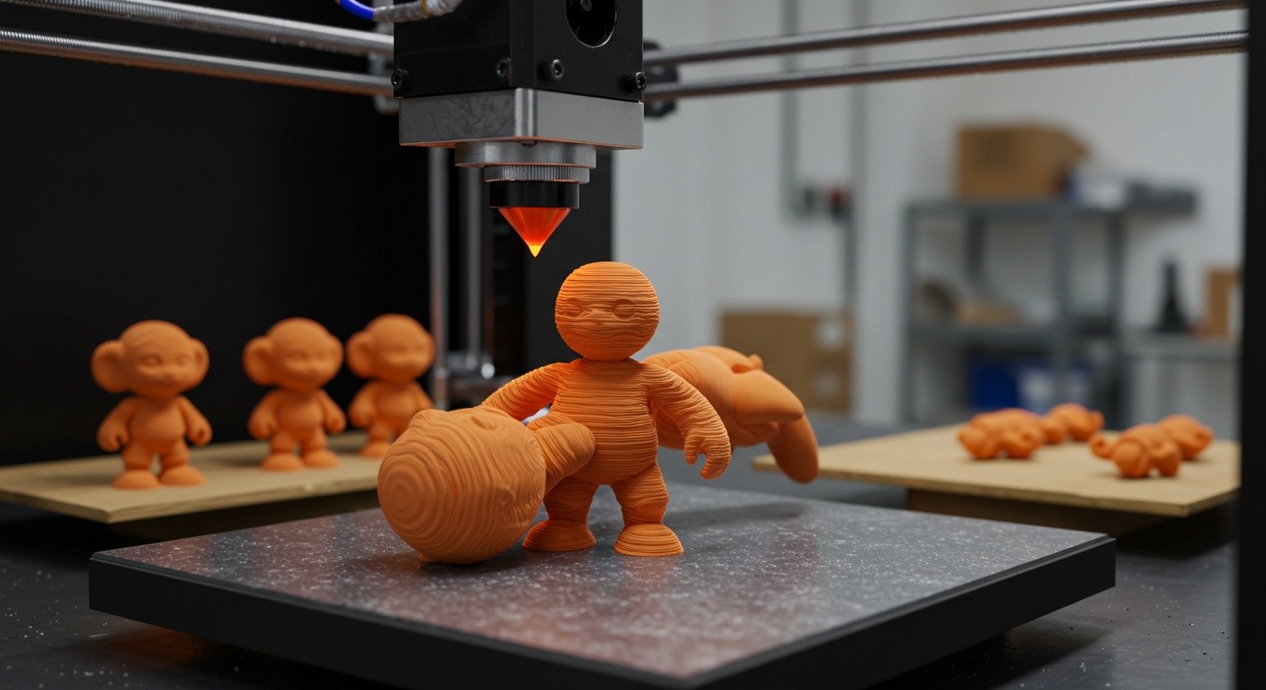 (реалистичная фотография) (Не используй текст и буквы на изображении) : 3d печать, Особенности производства фигурок из резины