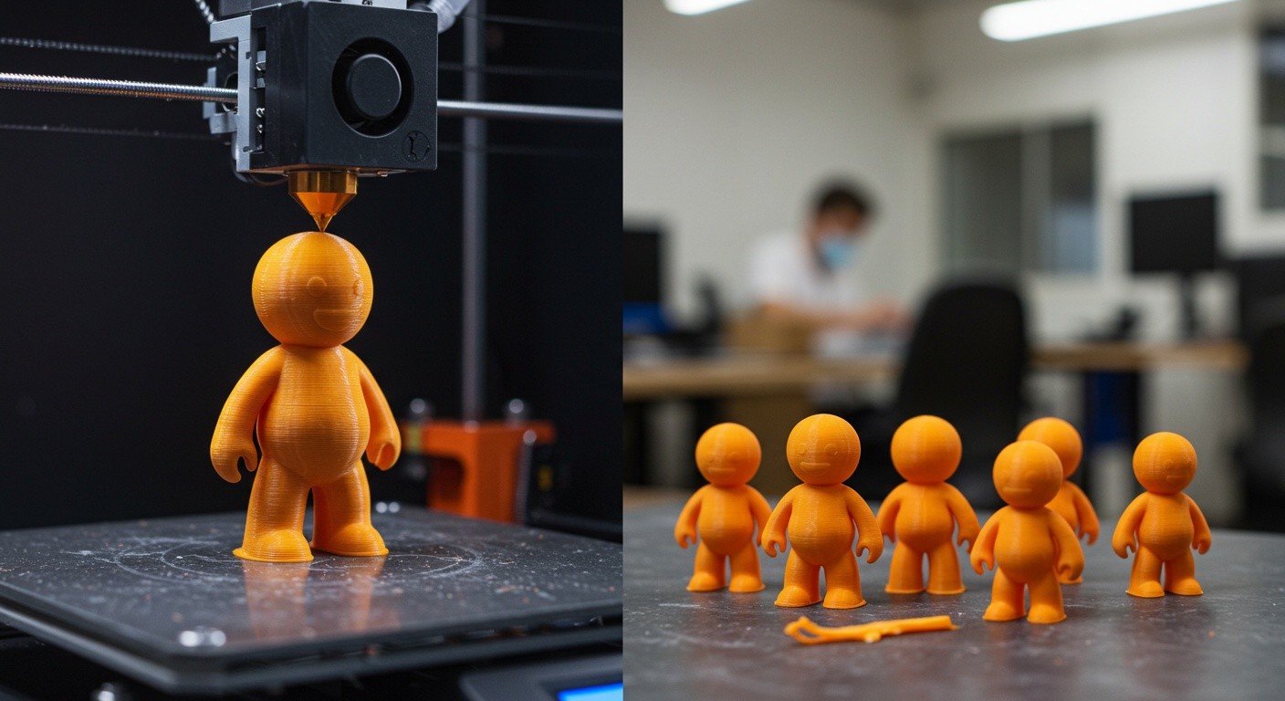 Фигурка из резины в процессе производства