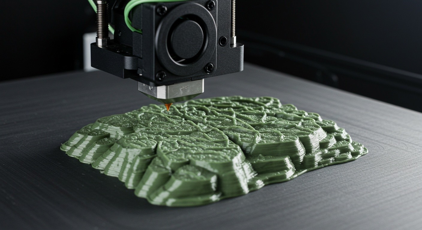 (реалистичная фотография) (Не используй текст и буквы на изображении) : 3d печать, Печать текстурированных поверхностей послойно
