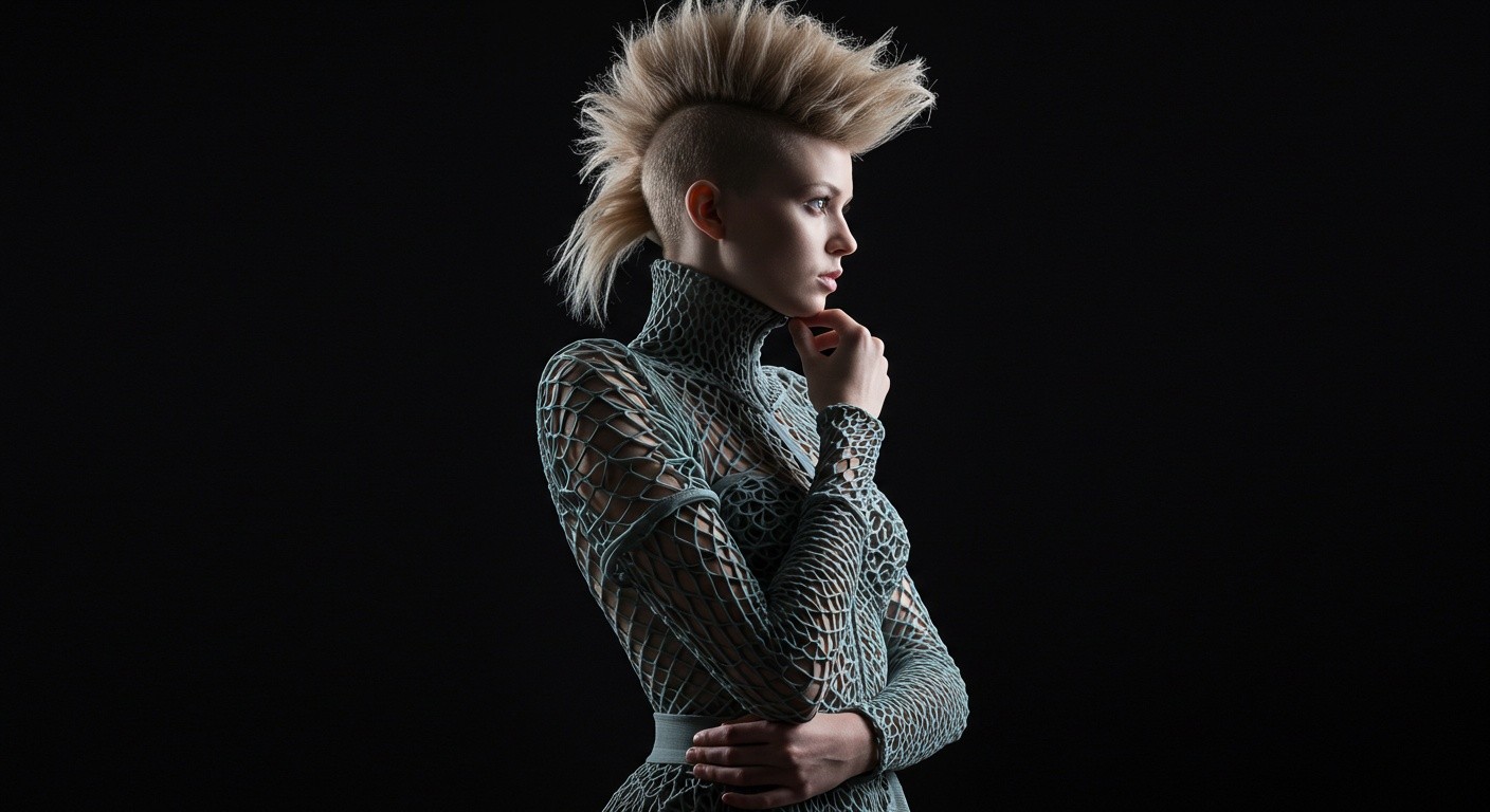 (реалистичная фотография) (Не используй текст и буквы на изображении) : 3d печать, 3D-печать и мода высокой категории