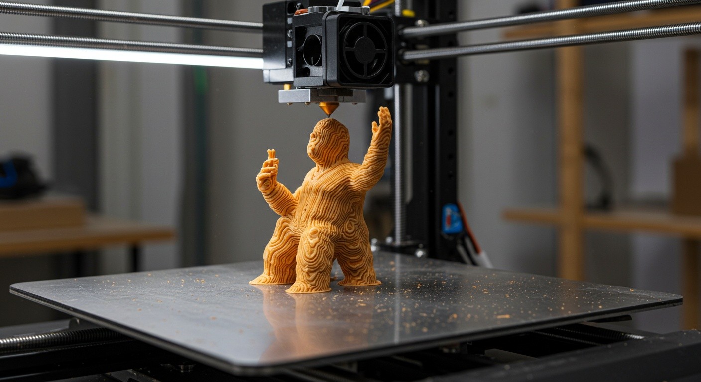 (реалистичная фотография) (Не используй текст и буквы на изображении) : 3d печать, Производство фигурок из дерева с ручной обработкой