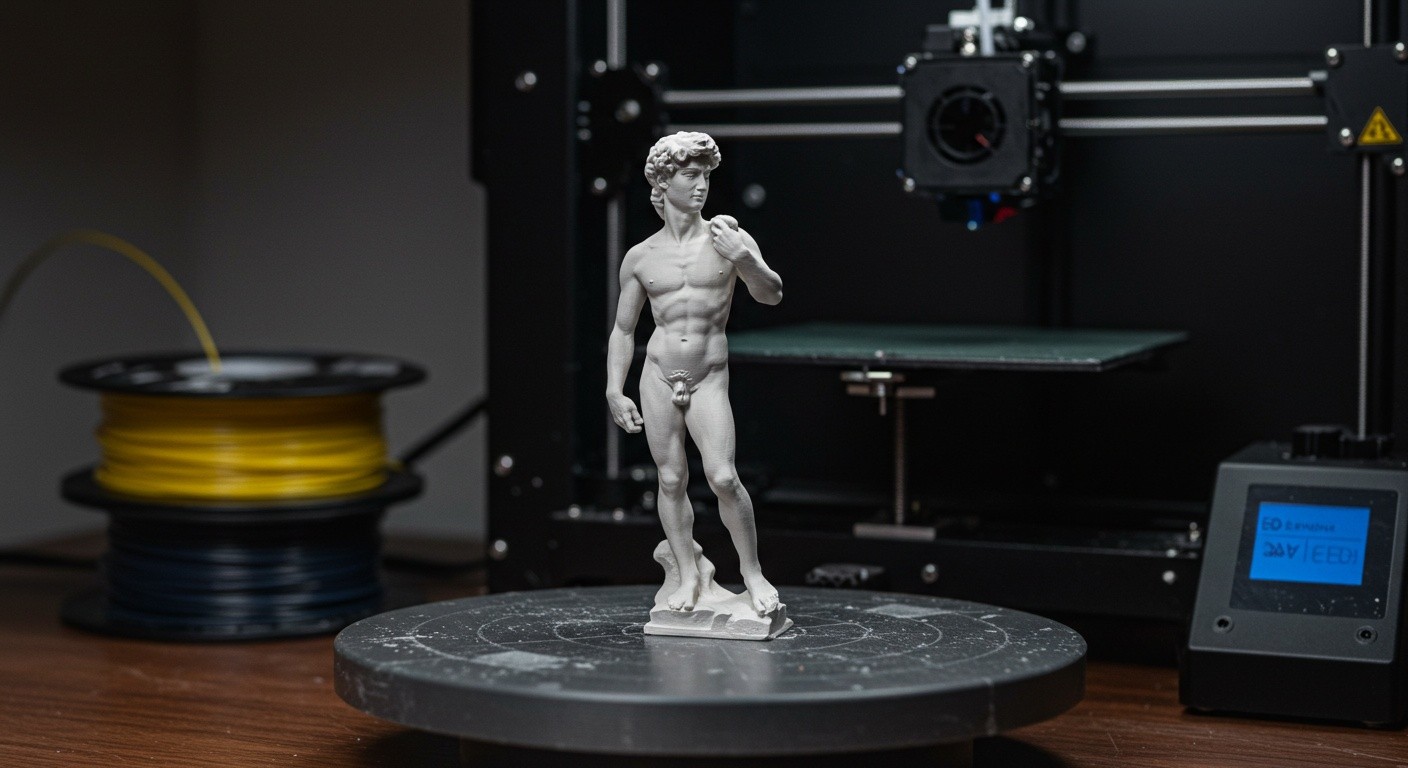 Миниатюрная скульптура, напечатанная на 3D-принтере