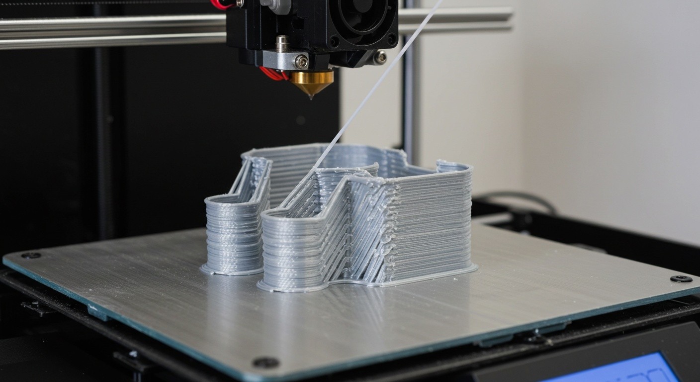 (реалистичная фотография) (Не используй текст и буквы на изображении) : 3d печать, Как печатать тонкостенные конструкции послойно