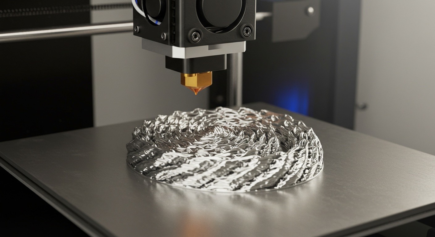 (реалистичная фотография) (Не используй текст и буквы на изображении) : 3d печать, Как напечатать сувенир с эффектом хрома