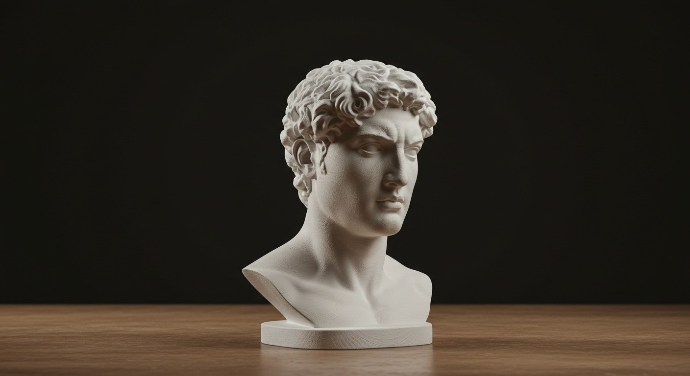 (реалистичная фотография) (Не используй текст и буквы на изображении) : 3d печать, Технология изготовления фигурок из гипса с отделкой