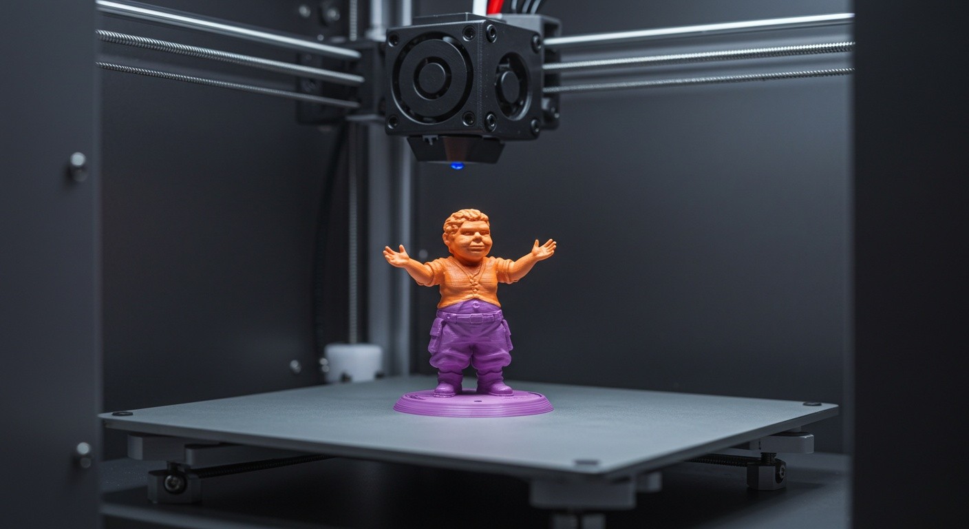 (реалистичная фотография) (Не используй текст и буквы на изображении) : 3d печать, Производство фигурок из смол с использованием красителей