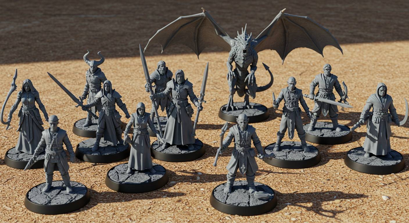 Миниатюры для ролевых игр, напечатанные на 3D-принтере