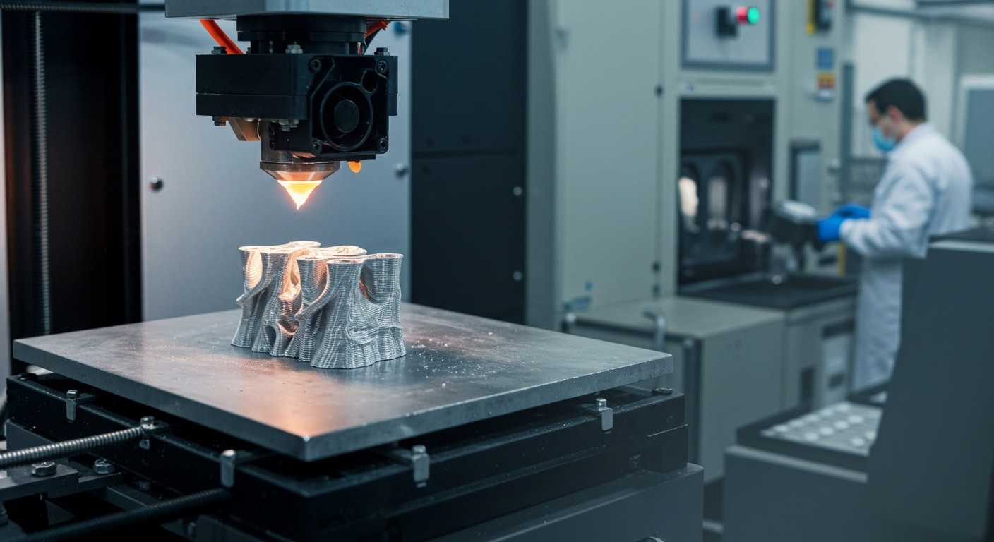 (реалистичная фотография) (Не используй текст и буквы на изображении) : 3d печать, Особенности изготовления деталей из алюминия с анодированием