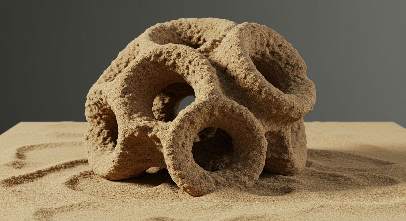 (реалистичная фотография) (Не используй текст и буквы на изображении) : 3d печать, Печать из песка