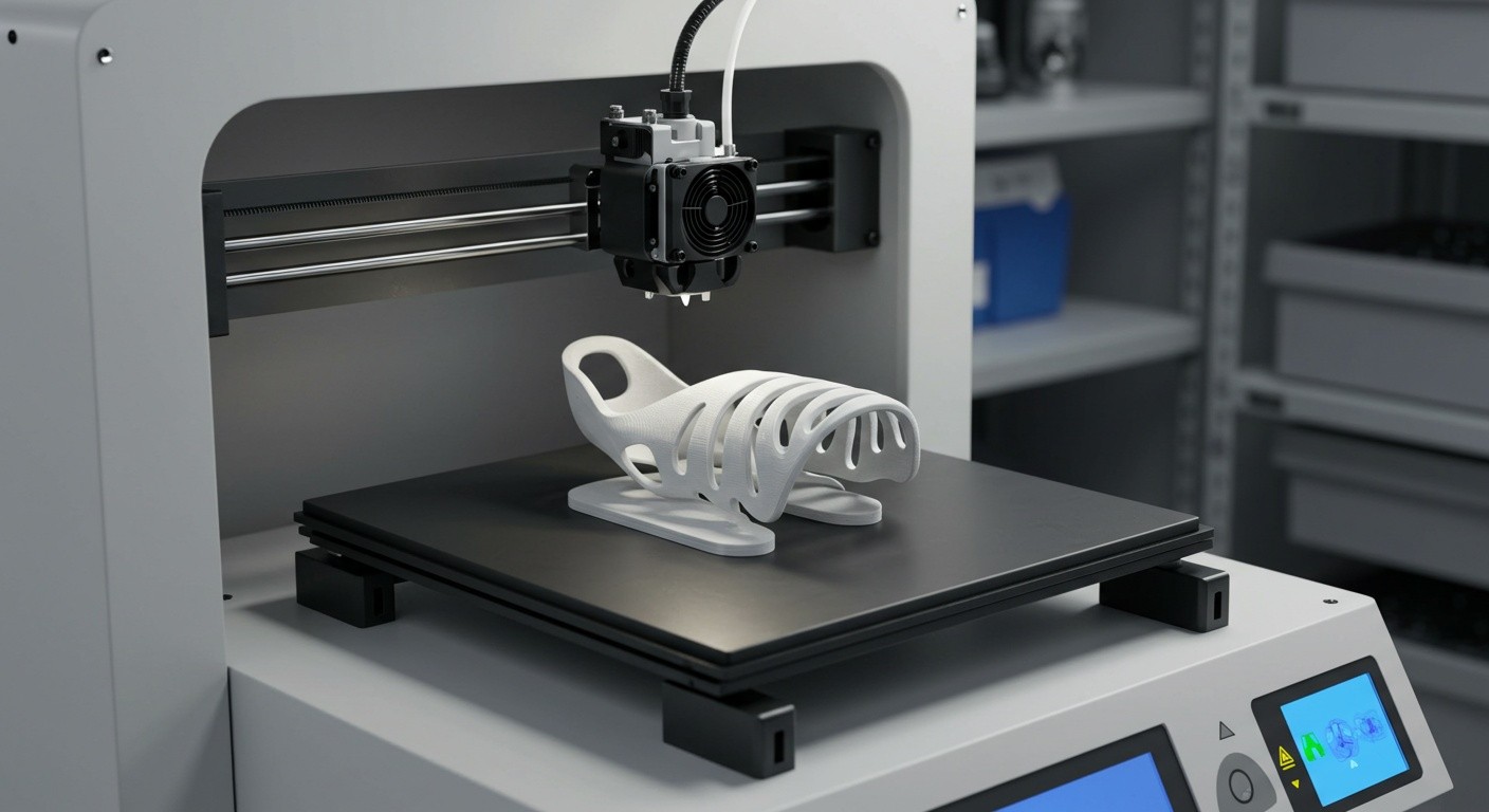 (реалистичная фотография) (Не используй текст и буквы на изображении) : 3d печать, Печать деталей для протезов послойно