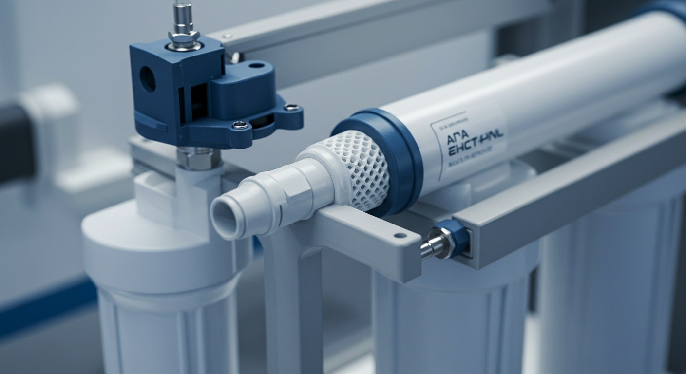 (реалистичная фотография) (Не используй текст и буквы на изображении) : 3d печать, 3D-печать и водоочистка