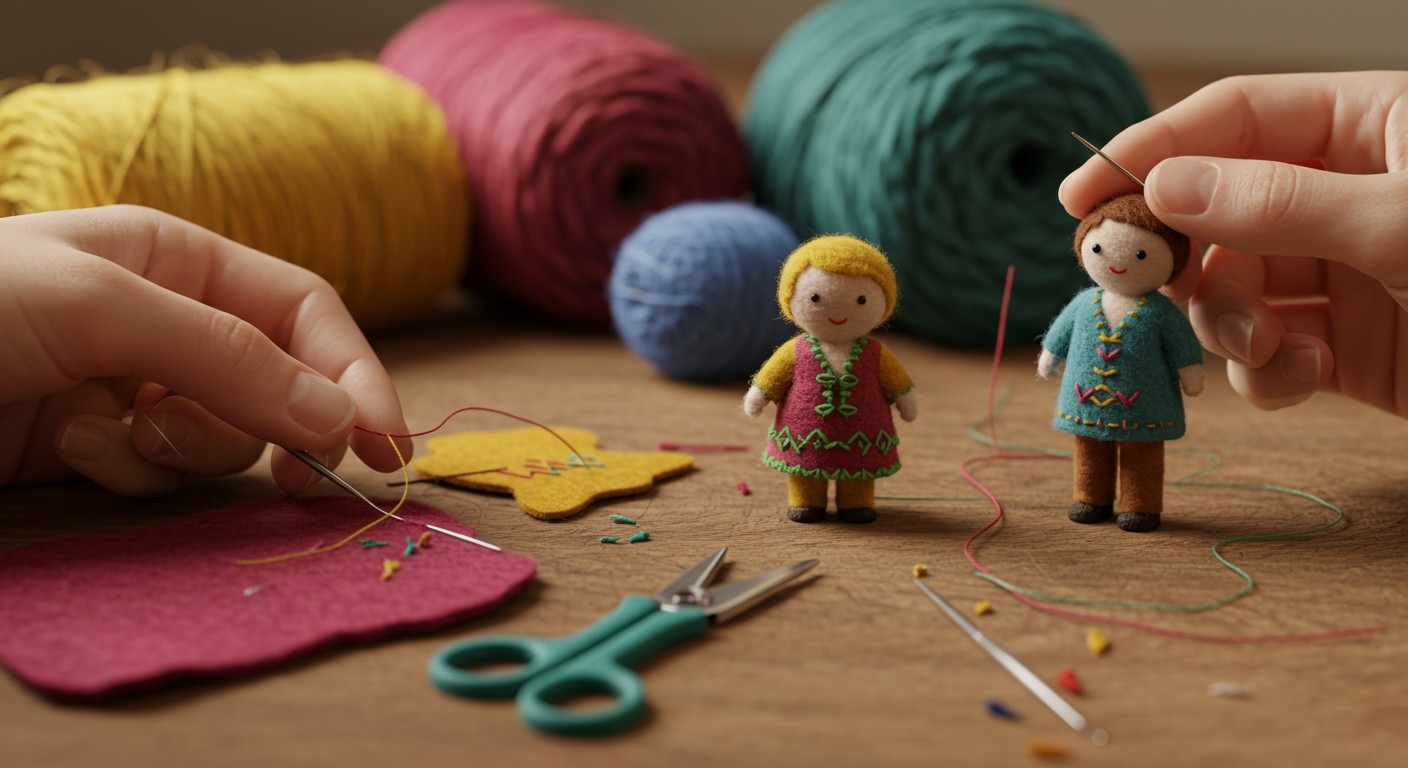 Декоративные фигурки из шерсти и войлока