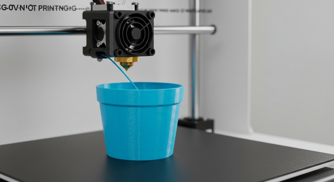 (реалистичная фотография) (Не используй текст и буквы на изображении) : 3d печать, Как напечатать горшок для растений