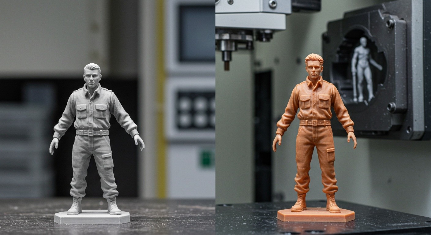 (реалистичная фотография) (Не используй текст и буквы на изображении) : 3d печать, Производство фигурок методом литья под давлением