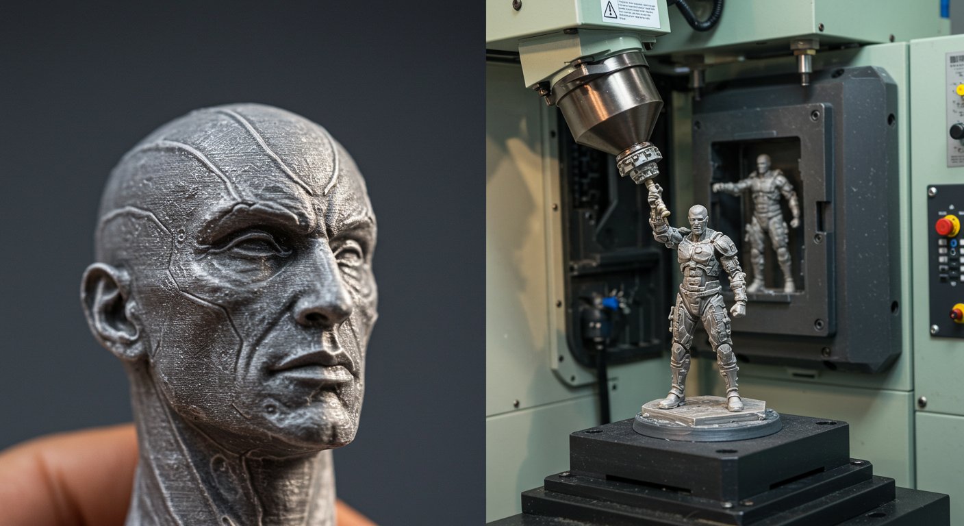 Процесс литья под давлением фигурок