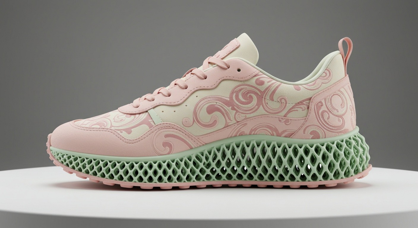 (реалистичная фотография) (Не используй текст и буквы на изображении) : 3d печать, Печать обуви на заказ