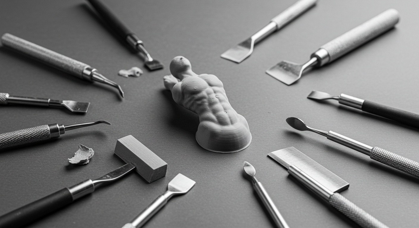 (реалистичная фотография) (Не используй текст и буквы на изображении) : 3d печать, Как напечатать фигурку из PLA с постобработкой