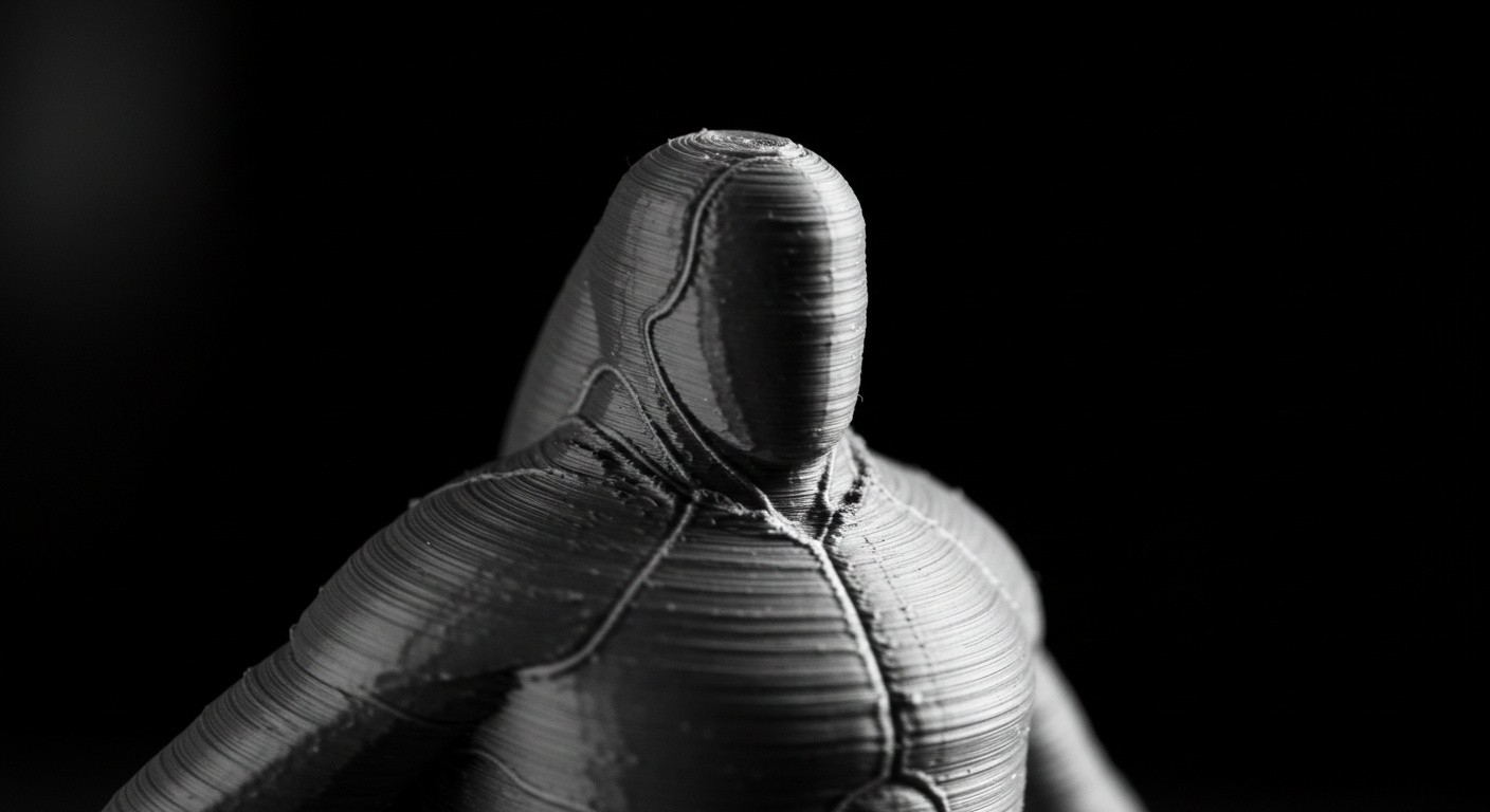 Технологии печати без видимых линий слоев Гладкая поверхность 3D-печатного объекта без видимых слоев