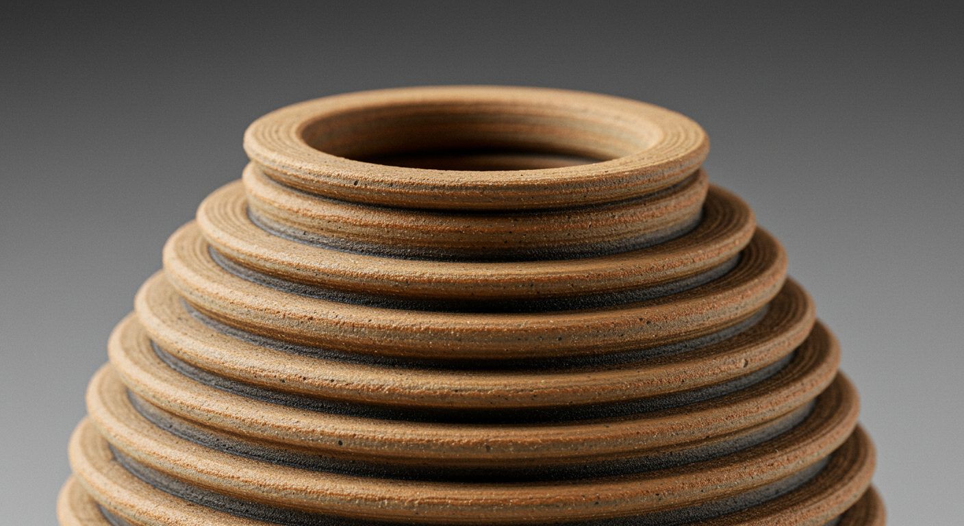 (реалистичная фотография) (Не используй текст и буквы на изображении) : 3d печать, Послойная печать и керамические материалы