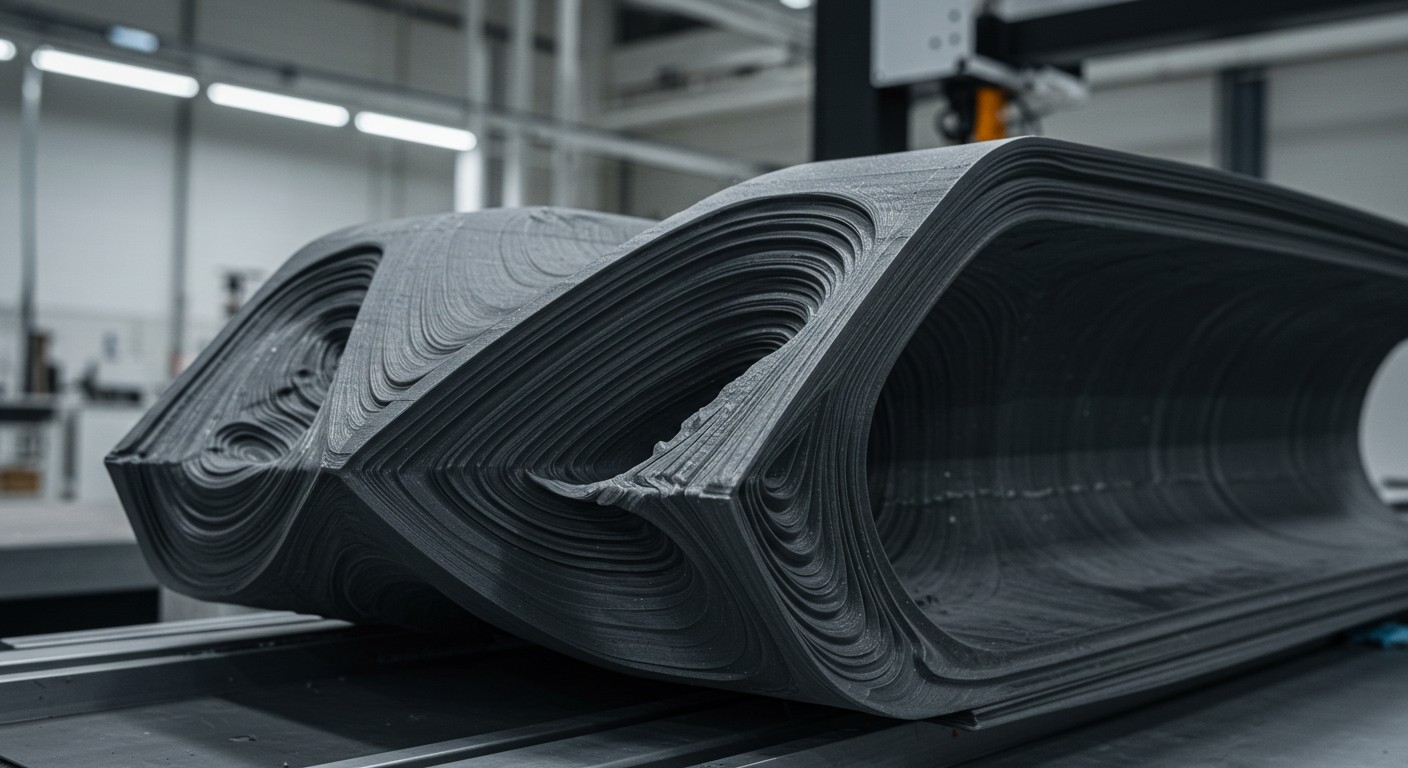 (реалистичная фотография) (Не используй текст и буквы на изображении) : 3d печать, Послойная печать в судостроении