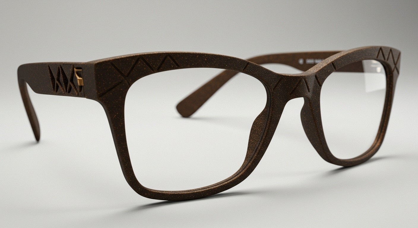 (реалистичная фотография) (Не используй текст и буквы на изображении) : 3d печать, Напечатанные очки