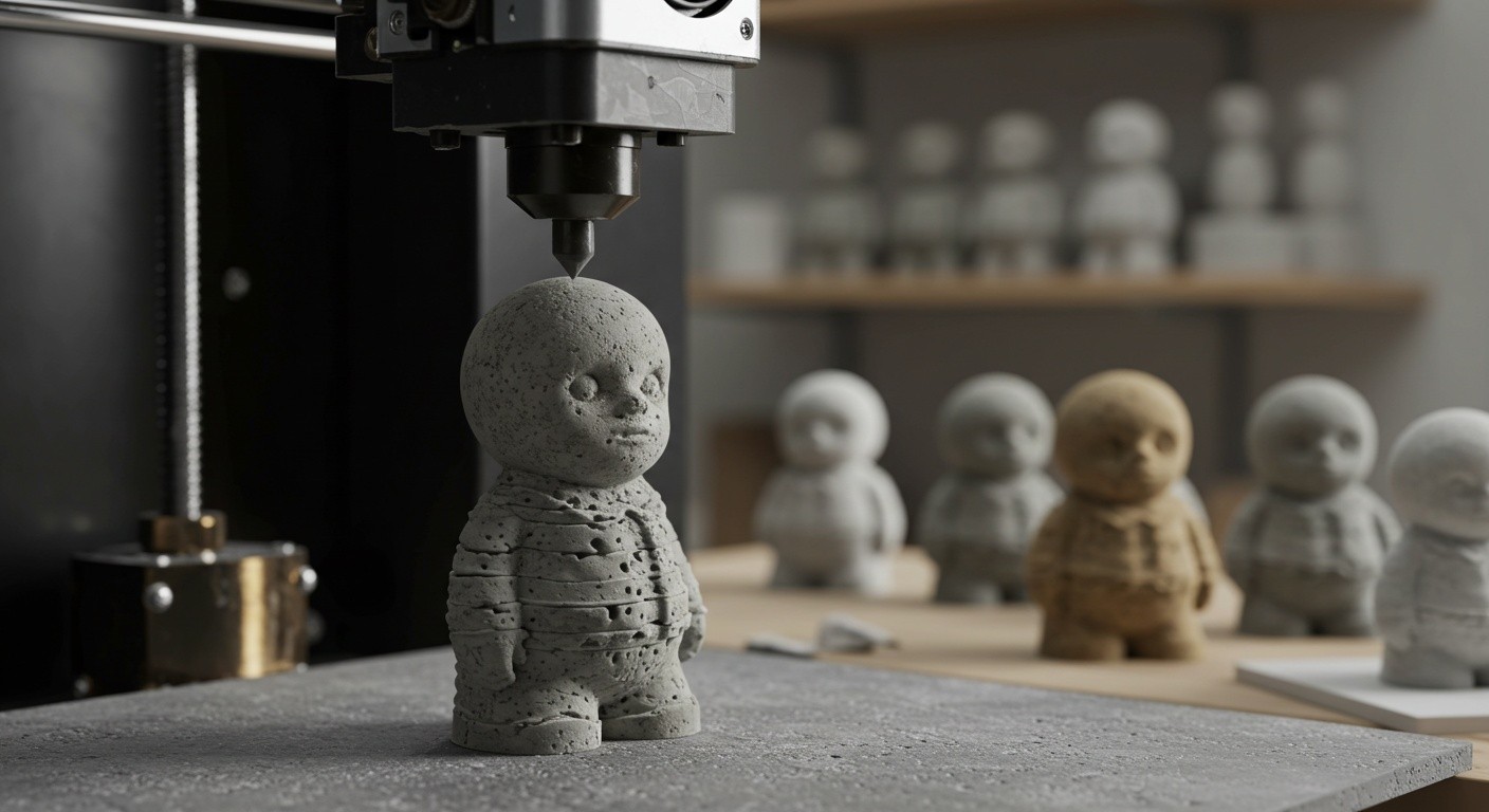 Статуэтки из бетона с декоративной отделкой