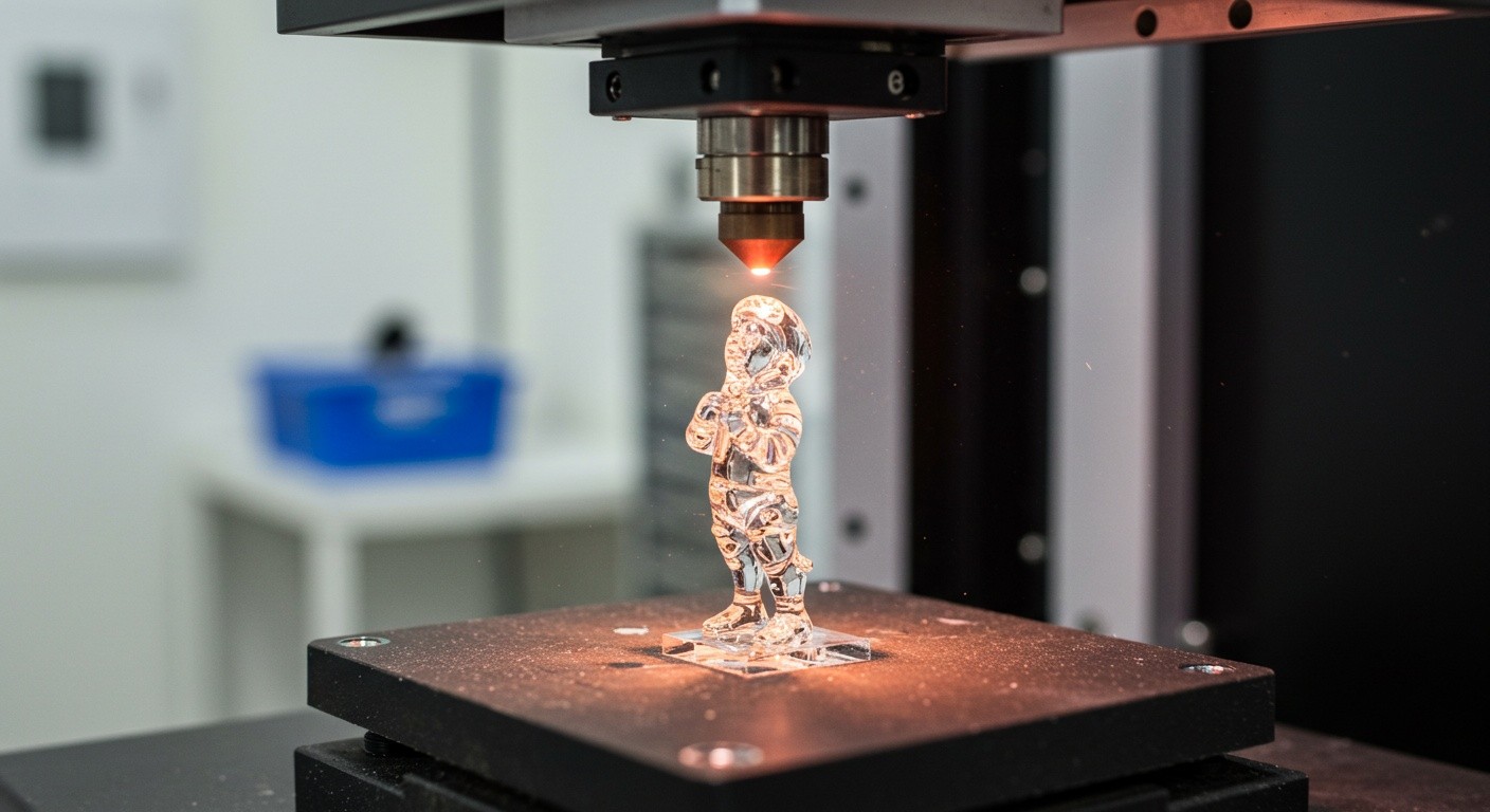 Процесс изготовления фигурки из стекла