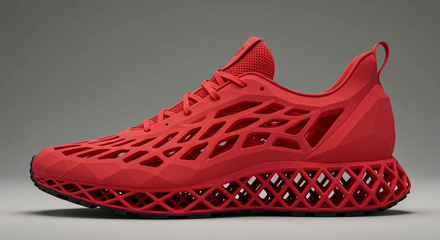 (реалистичная фотография) (Не используй текст и буквы на изображении) : 3d печать, 3D-печать в моде повседневности