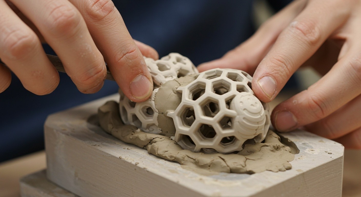 Процесс лепки керамических фигурок Изготовление керамических фигурок методом лепки