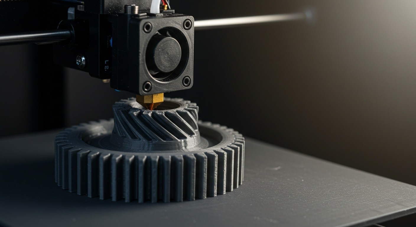 (реалистичная фотография) (Не используй текст и буквы на изображении) : 3d печать, Как напечатать шестерню