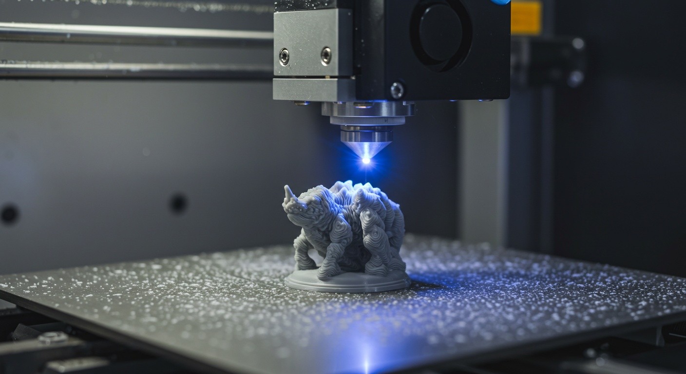 (реалистичная фотография) (Не используй текст и буквы на изображении) : 3d печать, Производство фигурок с использованием технологии лазерного гравирования