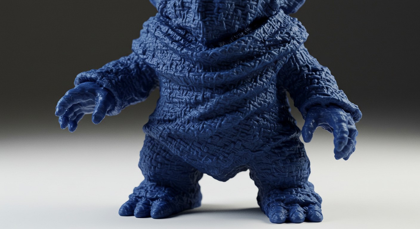 (реалистичная фотография) (Не используй текст и буквы на изображении) : 3d печать, Как напечатать фигурку с текстурой ткани