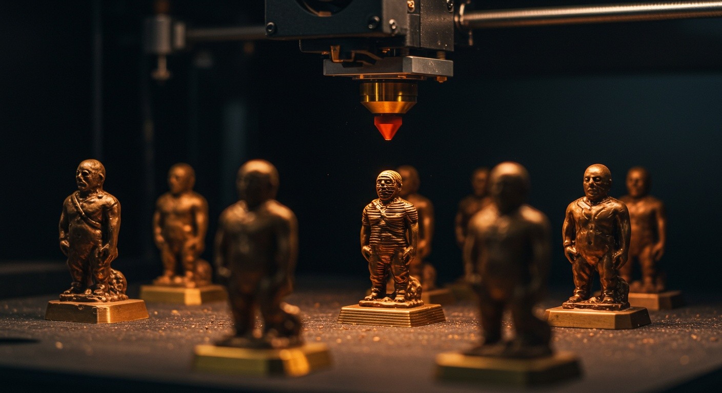 Процесс изготовления бронзовой статуэтки