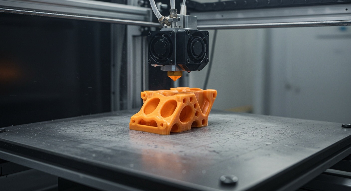 (реалистичная фотография) (Не используй текст и буквы на изображении) : 3d печать, Процесс производства изделий из полимерных композитов