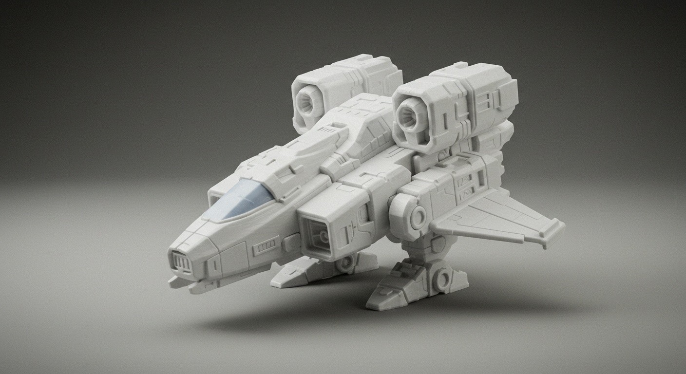 (реалистичная фотография) (Не используй текст и буквы на изображении) : 3d печать, Печать игрушек с элементами трансформации