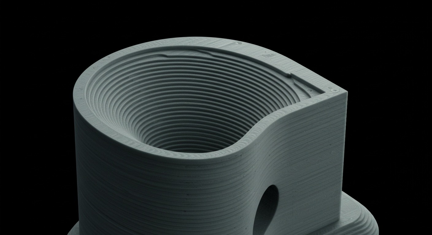 (реалистичная фотография) (Не используй текст и буквы на изображении) : 3d печать, Послойная печать и защита от расслаивания