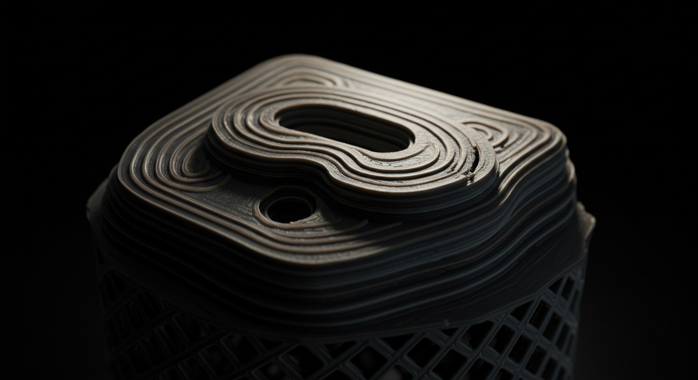 Изделие, напечатанное послойно с высокой степенью сцепления слоев Пример изделия после послойной печати с качественным сцеплением