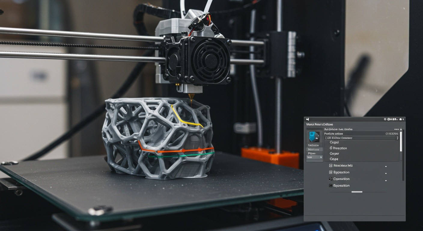 (реалистичная фотография) (Не используй текст и буквы на изображении) : 3d печать, Как настроить ретракт для послойной печати