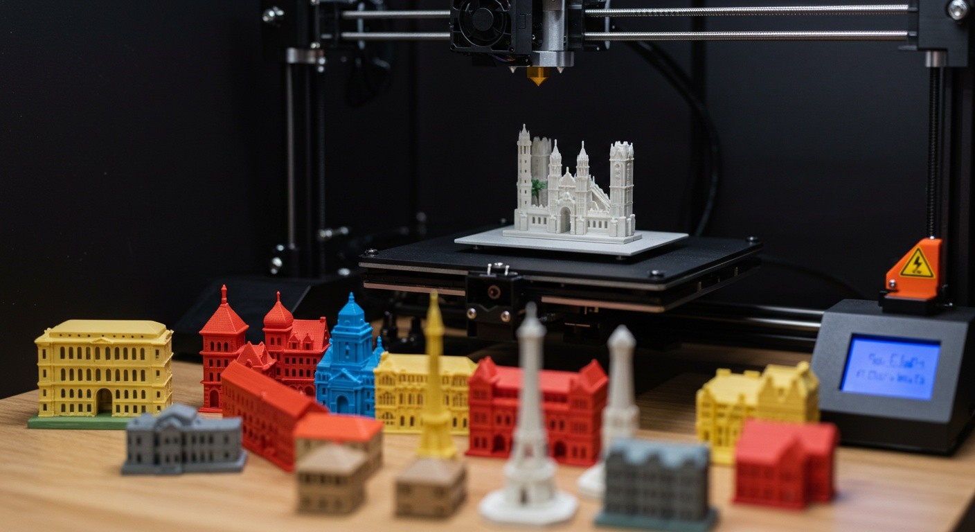 (реалистичная фотография) (Не используй текст и буквы на изображении) : 3d печать, Создание сувениров для туристов