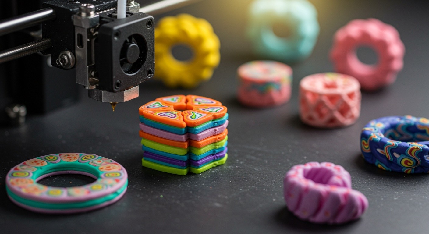 (реалистичная фотография) (Не используй текст и буквы на изображении) : 3d печать, Как изготовить изделия из полимерной глины с декором