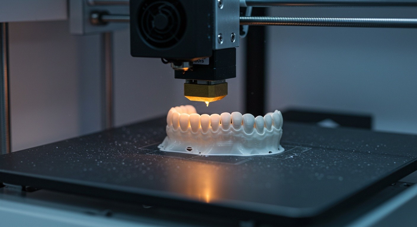 (реалистичная фотография) (Не используй текст и буквы на изображении) : 3d печать, Печать медицинских инструментов