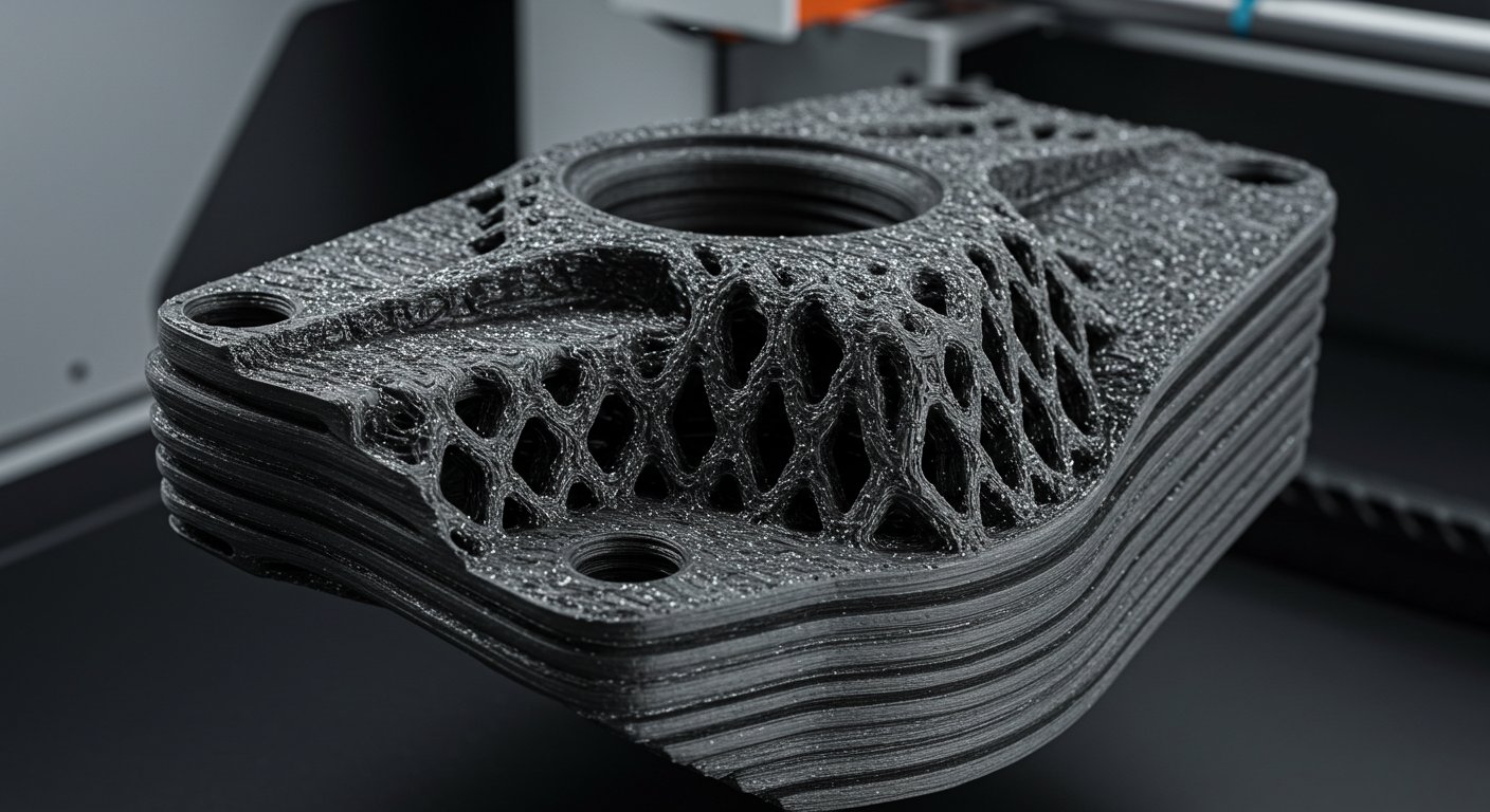 (реалистичная фотография) (Не используй текст и буквы на изображении) : 3d печать, Технология создания изделий из карбона и композитов