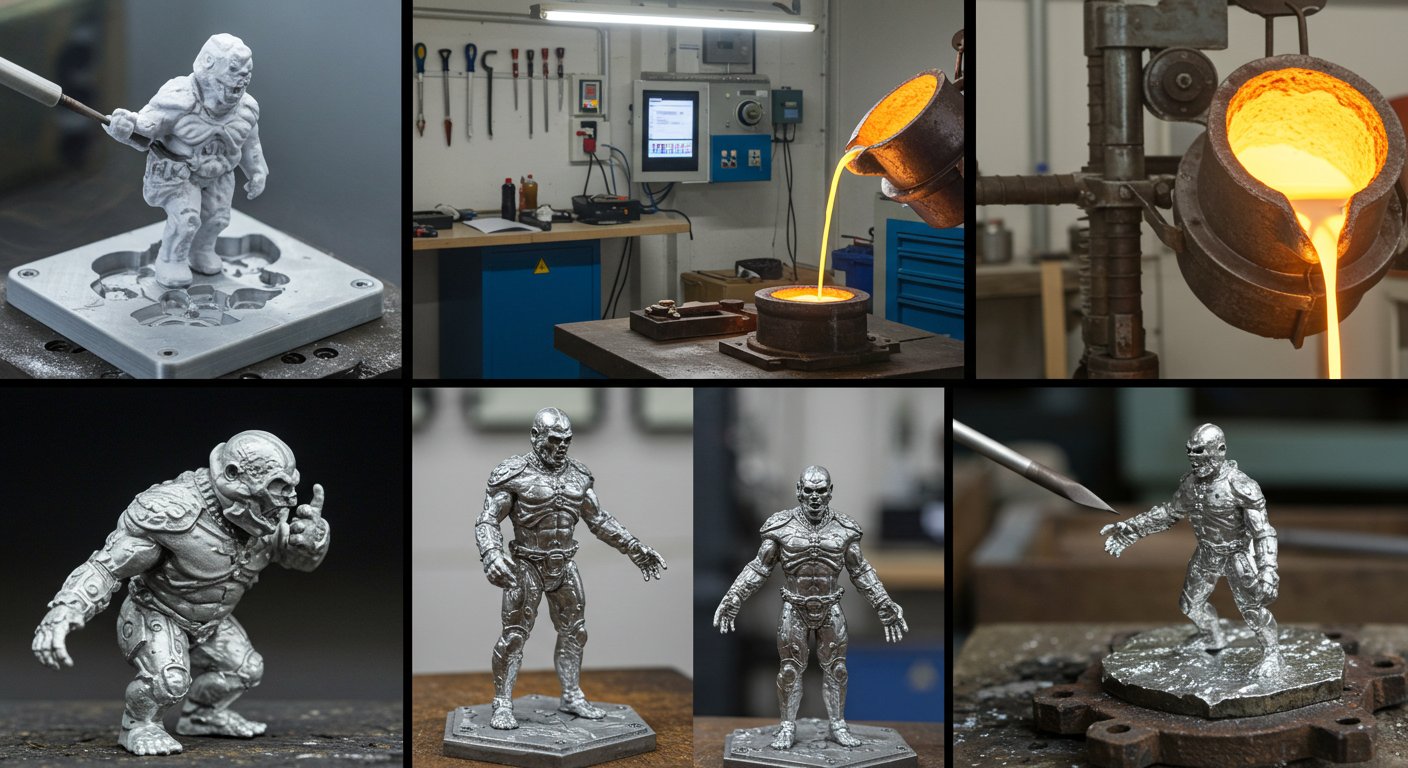 Технология литья металлических фигурок Изготовление металлических фигурок методом литья