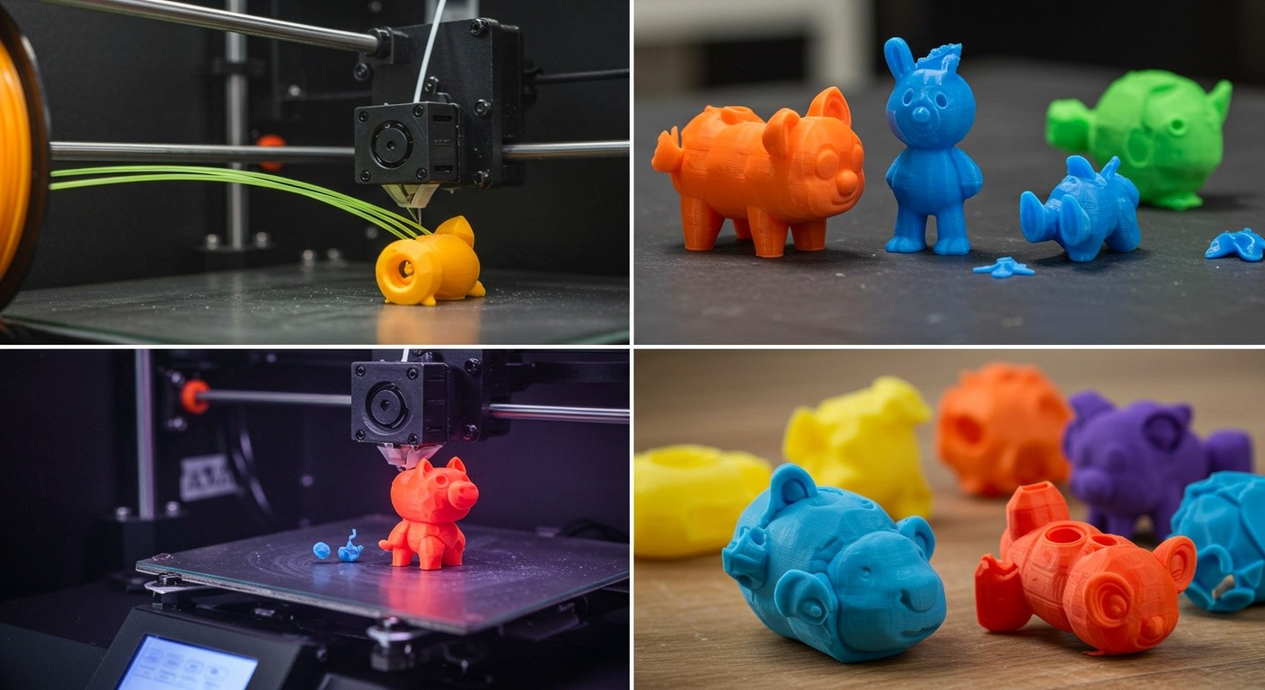 (реалистичная фотография) (Не используй текст и буквы на изображении) : 3d печать, Печать игрушек из PLA-пластика: преимущества и недостатки