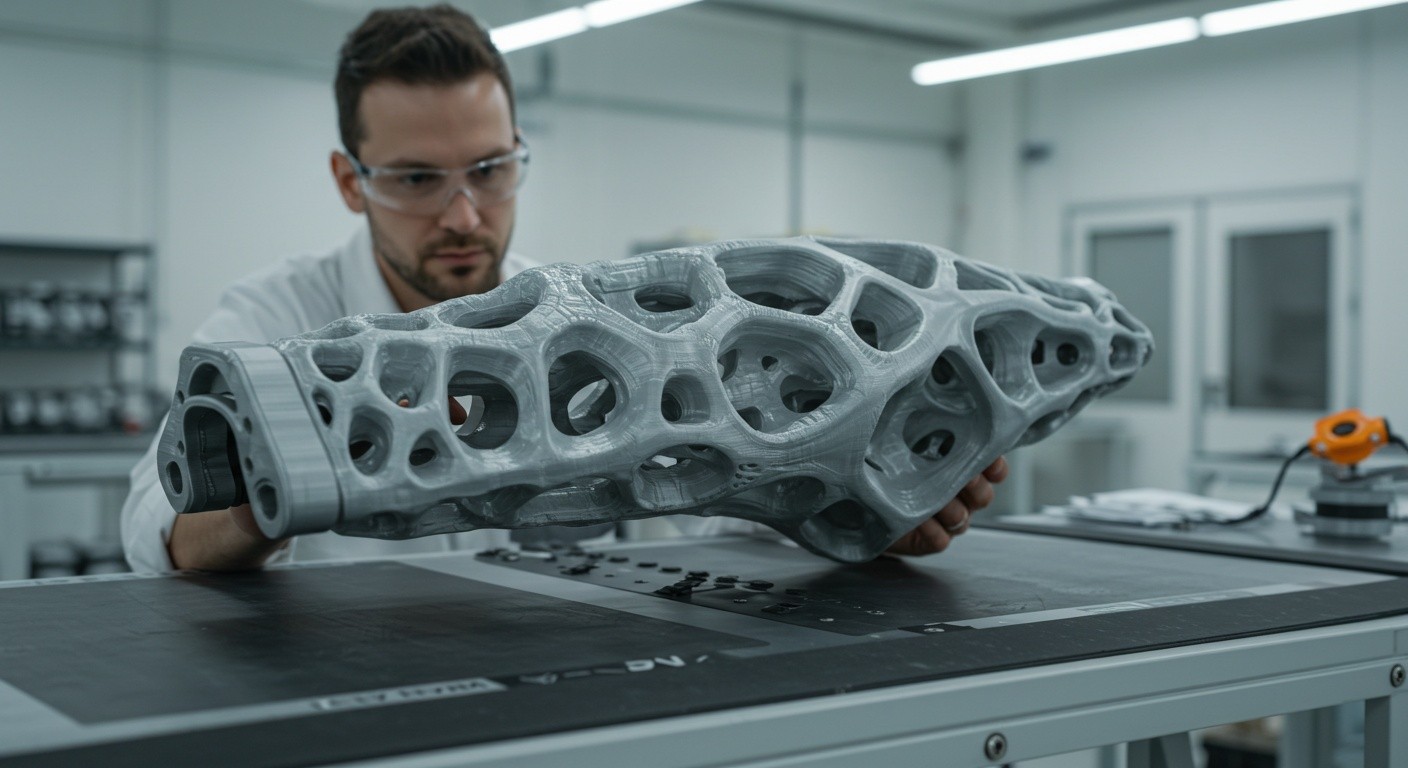 (реалистичная фотография) (Не используй текст и буквы на изображении) : 3d печать, 3D-печать в авиации будущего