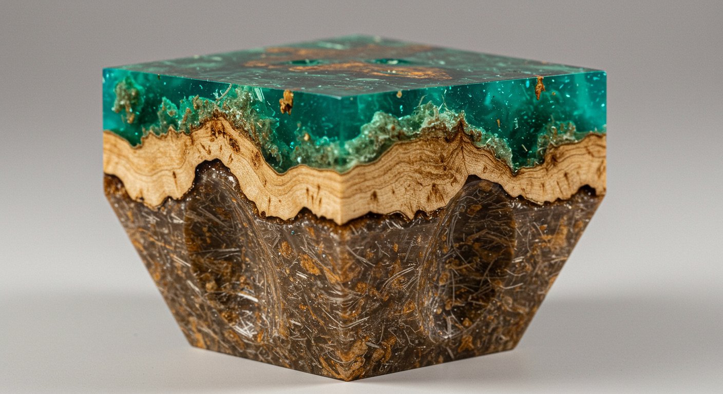 (реалистичная фотография) (Не используй текст и буквы на изображении) : 3d печать, Технология изготовления изделий из эпоксидных смол с наполнителями