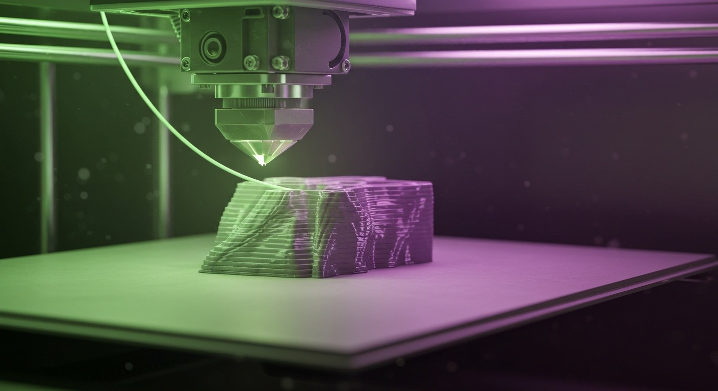 Послойная печать с плавным изменением параметров