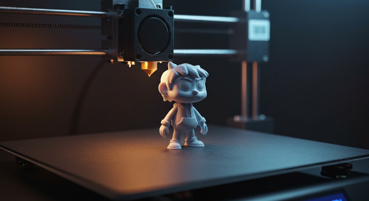 Фигурка персонажа мультфильма, напечатанная на 3D-принтере